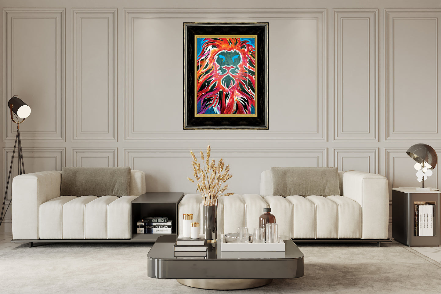 Framed Original King 36 x 48 King Red