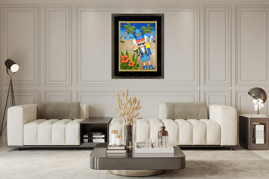 Framed Original 30 x 40 Nutcracker in Paradise
